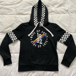Dutch Bros Limited Edition Checkered Sleeve Hoodie - M